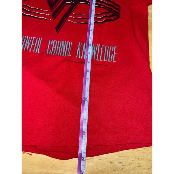 Vintage Van Halen 1991 Tour Shirt Unlawful Carnal Knowledge Rock Concert 90s L - Picture 13 of 13